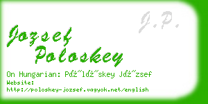 jozsef poloskey business card